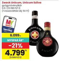 Spar ZWACK Unicum* / Unicum Szilva ajánlat