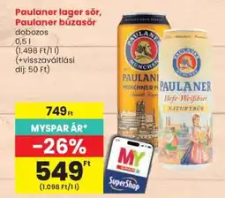 Spar Paulaner lager sör, Paulaner búzasör ajánlat