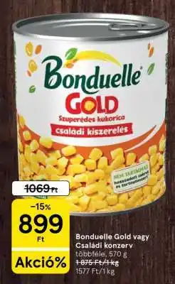 Tesco Bonduelle Gold vagy családi konzerv ajánlat