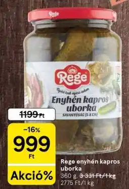 Tesco Rege enyhén kapros uborka ajánlat