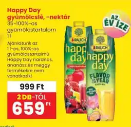 Spar Happy Day gyümölcslé, -nektár ajánlat