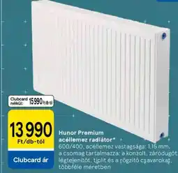 Tesco Hunor Premium acéllemez radiátor ajánlat