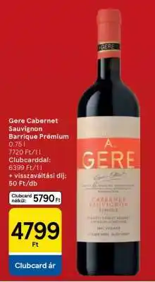 Tesco Gere Cabernet Sauvignon Barrique Prémium ajánlat
