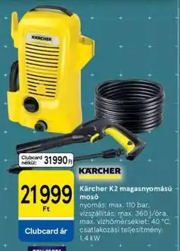 Tesco Kärcher K2 magasnyomású mosó ajánlat