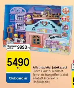 Tesco Állatnapközi játékszett ajánlat
