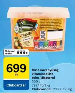 Tesco Rusa Savanyúság vitaminsaláta édesítőszerrel ajánlat