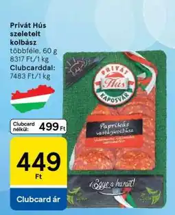 Tesco Privát Hús szeletelt kolbász ajánlat