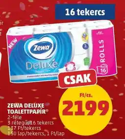 PENNY Zewa Deluxe toalettpapír ajánlat
