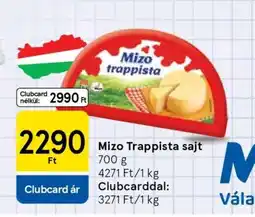 Tesco MIZO Trappista sajt ajánlat