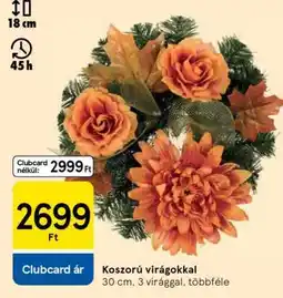 Tesco Koszorú virágokkal ajánlat