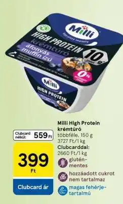 Tesco Milli High Protein krémtúró ajánlat