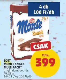 PENNY Zott Monte Snack Multipack ajánlat