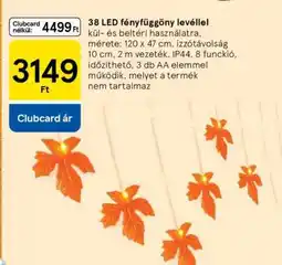 Tesco 38 LED fényfüggöny levéllel ajánlat