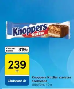 Tesco Knoppers NutBar szeletes csokoládé ajánlat