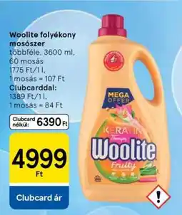 Tesco Woolite folyékony mosószer ajánlat