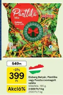 Tesco Eisberg Betyár, Pántilka vagy Puszta csomagolt saláta ajánlat