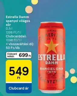 Tesco Estrella Damm spanyol világos sör ajánlat