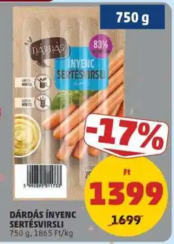 PENNY DÁRDÁS ÍNYENC SERTÉSVIRSLI ajánlat