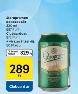 Tesco Staropramen dobozos sör ajánlat