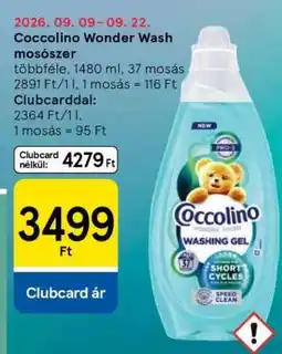 Tesco Coccolino Wonder Wash mosószer ajánlat