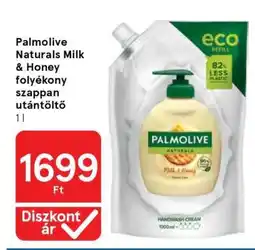 Tesco Palmolive Naturals Milk & Honey folyékony szappan utántöltő ajánlat