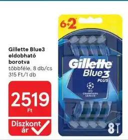 Tesco Gillette Blue3 eldobható borotva ajánlat