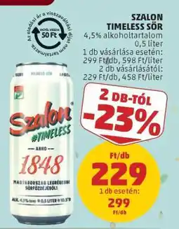 PENNY Szalon Timeless Sör ajánlat