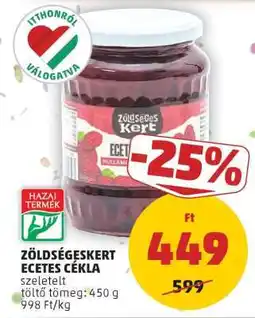 PENNY Zöldségeskert Ecetes Cékla ajánlat