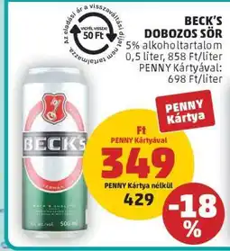 PENNY BECK'S DOBOZOS SÖR ajánlat