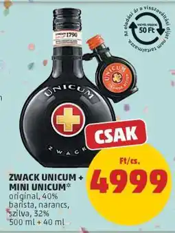 PENNY Zwack Unicum + Mini Unicum ajánlat