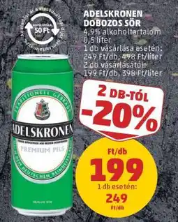 PENNY Adelskronen Dobozos Sör ajánlat