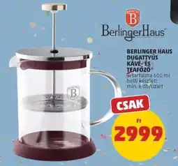 PENNY Berlinger Haus Dugattyús Kávé- és Teafőző ajánlat