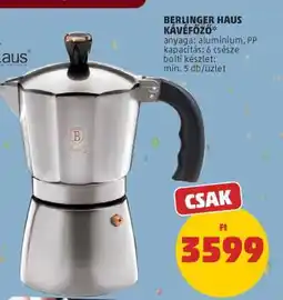 PENNY Berlinger Haus Kávéfőző ajánlat