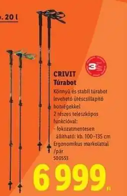 Lidl CRIVIT Túrabot ajánlat
