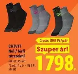Lidl CRIVIT Női / férfi túrazokni ajánlat