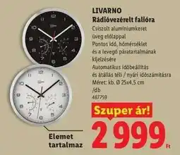 Lidl Livarno Rádióvezérelt falióra ajánlat