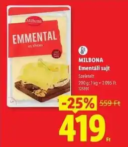 Lidl MILBONA Ementáli sajt ajánlat