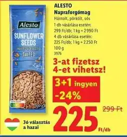 Lidl Alesto Napraforgómag ajánlat