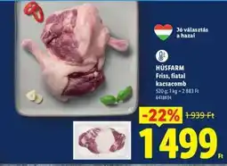 Lidl HÚSFARM Friss, fiatal kacsacomb ajánlat