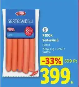 Lidl PIKOK Sertésvirsli ajánlat