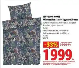 Lidl LIVARNO HOME Mikroszálas szatén ágyneműhuzat ajánlat