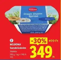 Lidl MILBONA Szendvicskrém ajánlat