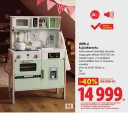 Lidl Lupilu Fa játékkonyha ajánlat