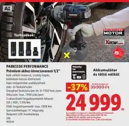 Lidl PARKSIDE PERFORMANCE ajánlat