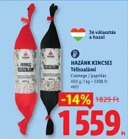 Lidl HAZÁNK KINCSEI Téliszalámi ajánlat