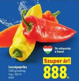 Lidl Lecsópaprika ajánlat