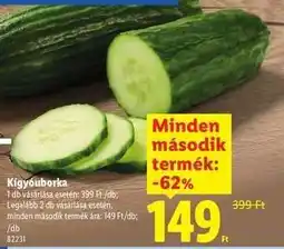 Lidl Kígyóuborka ajánlat