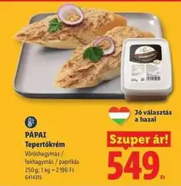 Lidl PÁPAI Tepertőkrém ajánlat