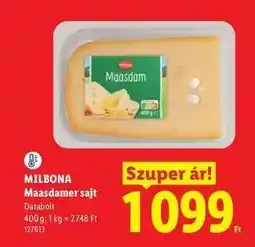 Lidl MILBONA Maasdamer sajt ajánlat