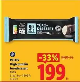 Lidl PILOS High Protein túródesszert ajánlat